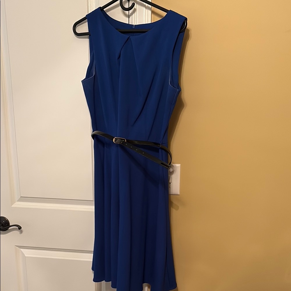 Alyx royal blue dress with black belt
